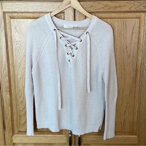 RD Style Lace Up V Neck Sweater size medium